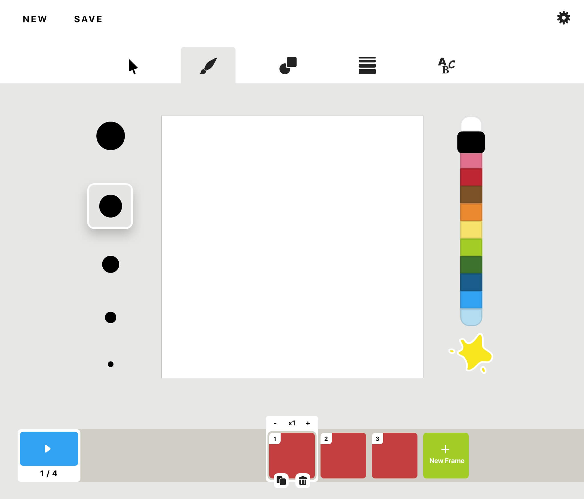 Brush Ninja, A FREE Hand-drawn Animated Gif creator.