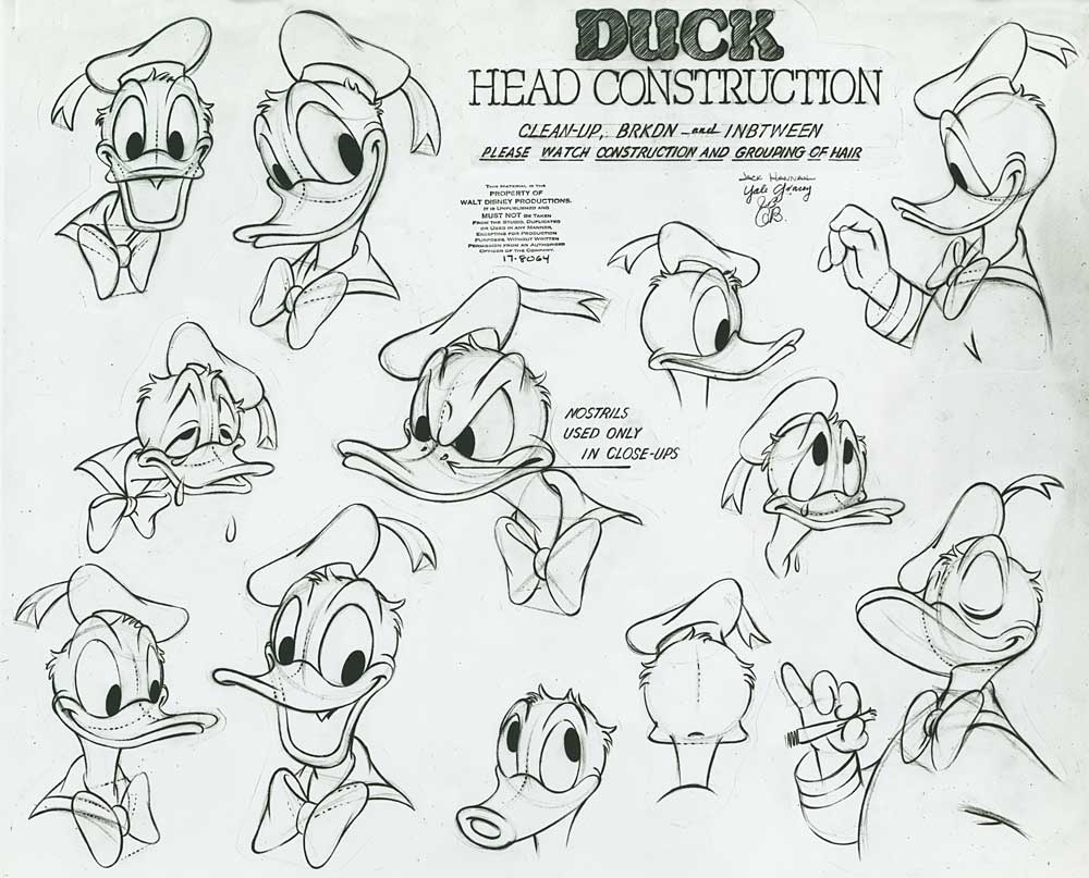 Donald Duck Head Construction Sheet