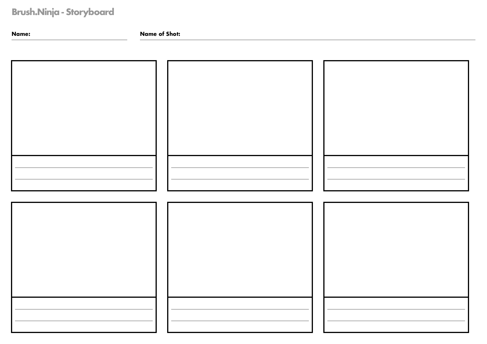Example Storyboard layout